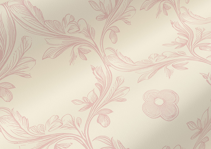Trellis Prints, Vine and Bloom Romsey Rosies Pink - Twist&Fit Roller Blind - Image 4